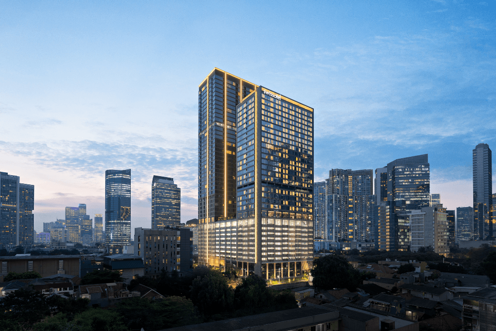 Swissôtel Living Jakarta, complete aerial view.