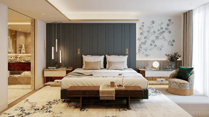 Kamar eksklusif dari Mandarin Oriental Mayfair London.