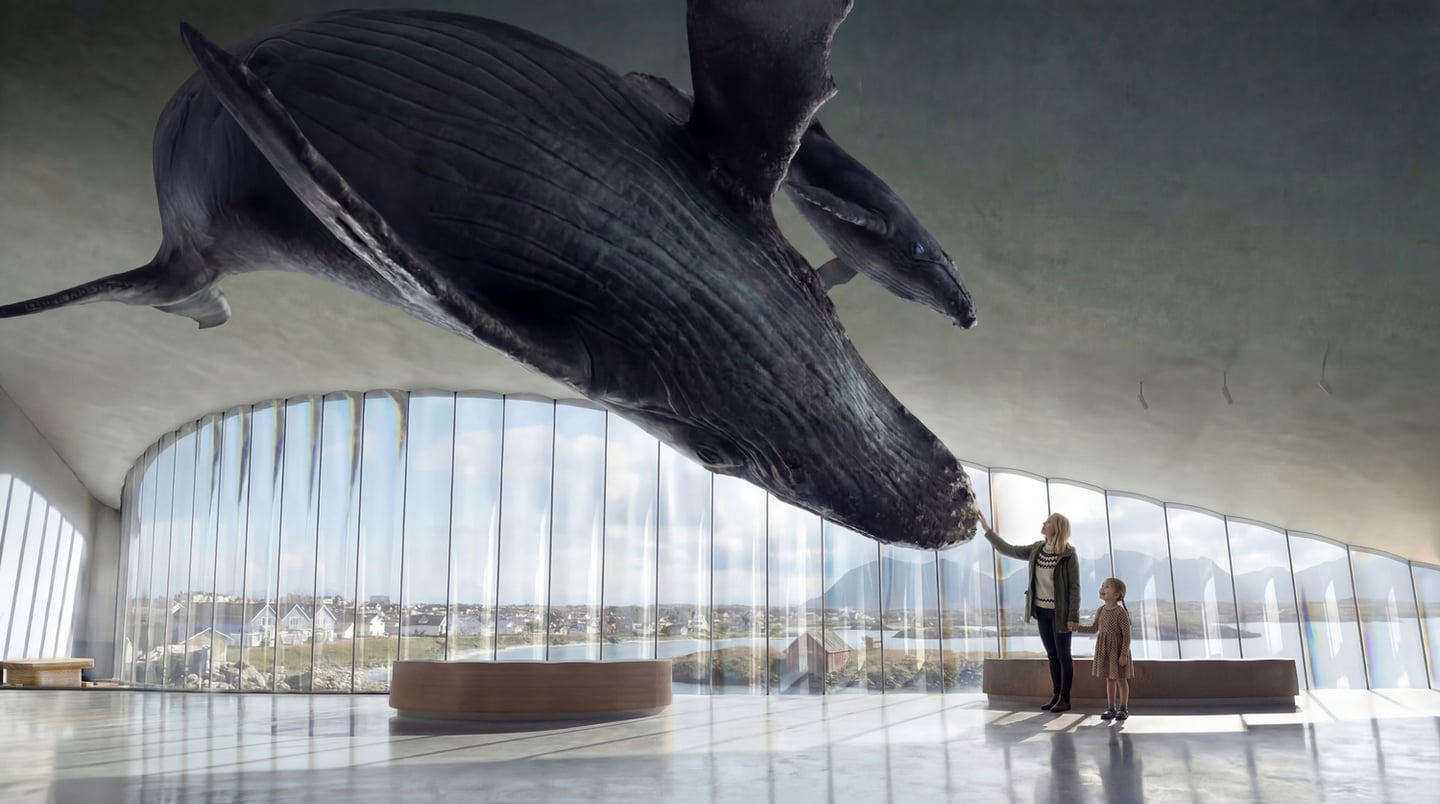The Whale. (The Whale. Dorte Mandrup A/S. Renderings by MIR. Desain oleh RAA and Tamschick Media + Space)