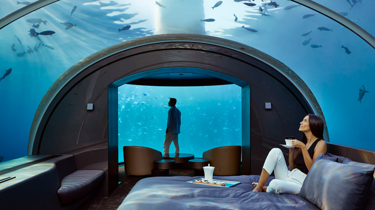 conrad maldives, hotel romantis